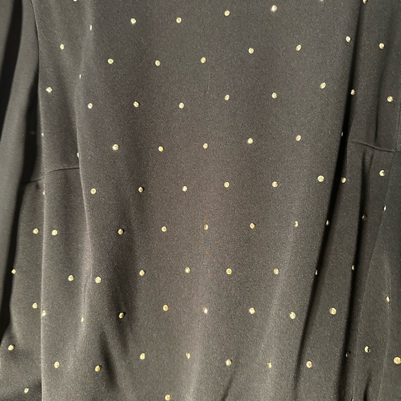 White House Black Market Dress with Gold Studs and Sheer Sleeves Size 2 - Picture 4 of 7
